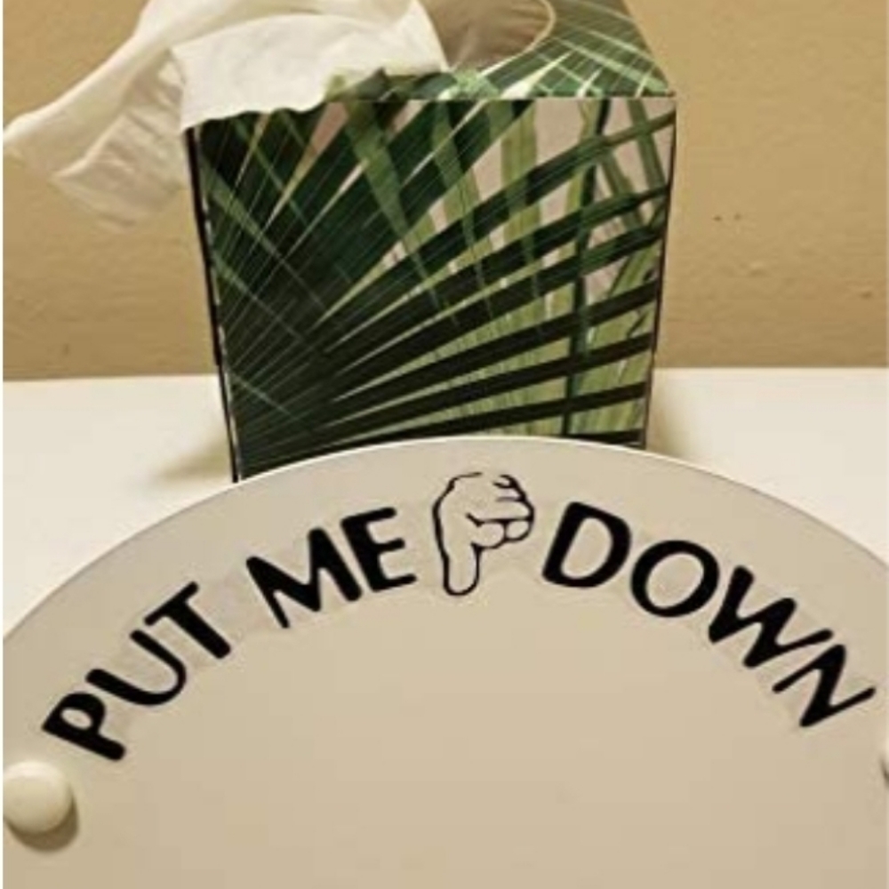 Put Me Down Toilet Seat Decal